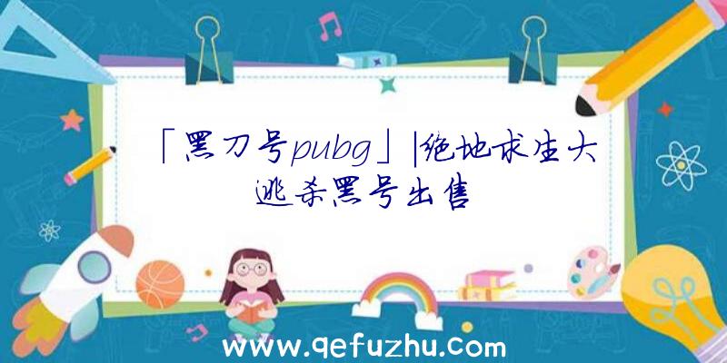 「黑刀号pubg」|绝地求生大逃杀黑号出售